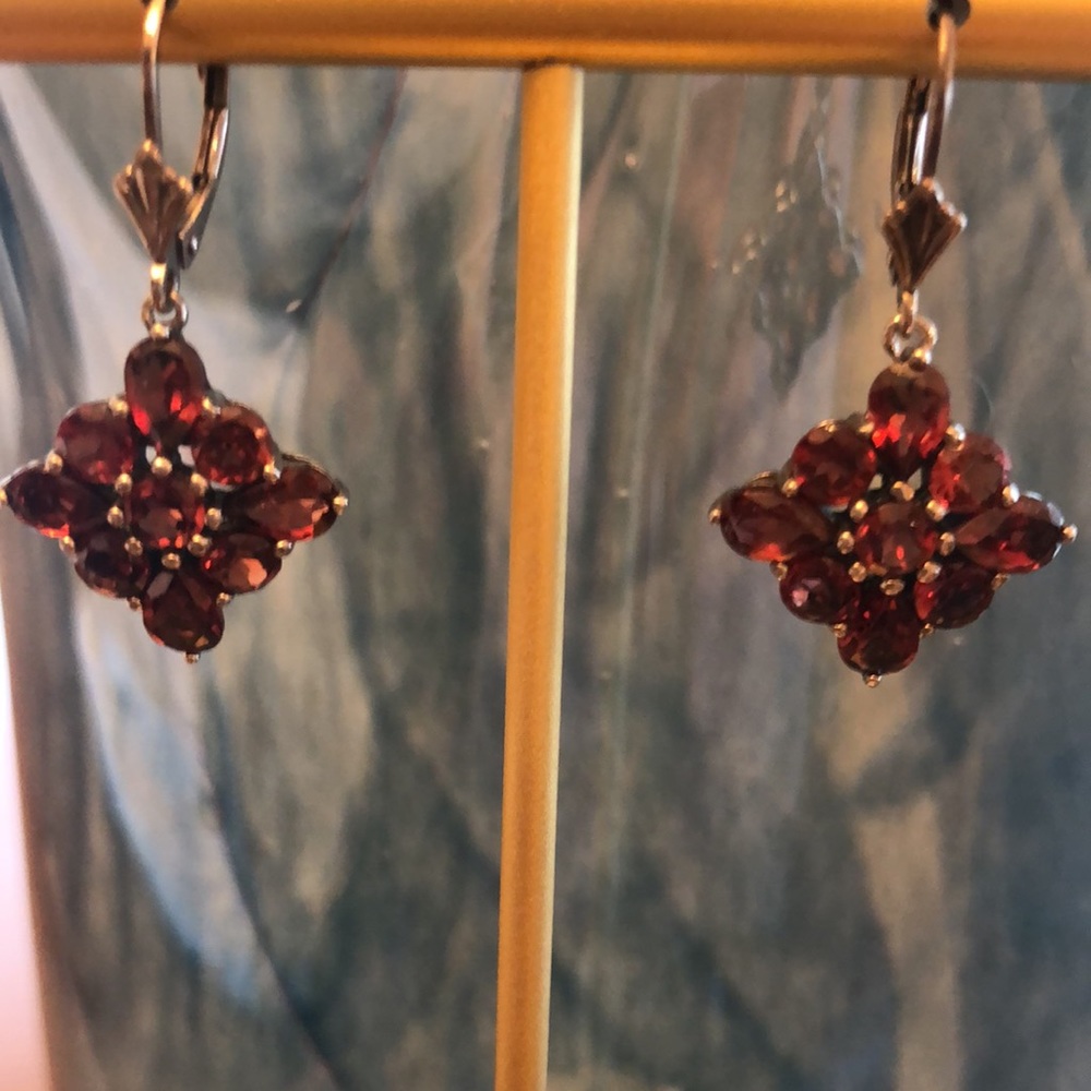 AUTHENTIC DEEP GARNET DANGLE